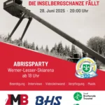 Abrissparty: Am 28. Juni 2025 fällt die Inselbergschanze in Brotterode!
